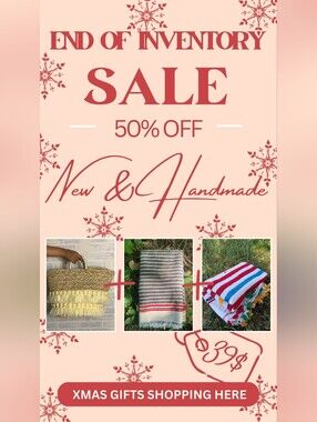 LIVE SHOW OCT 11th  at 4:33PM EST-  50% INVENTORY Sale - NEW and HANDMADE